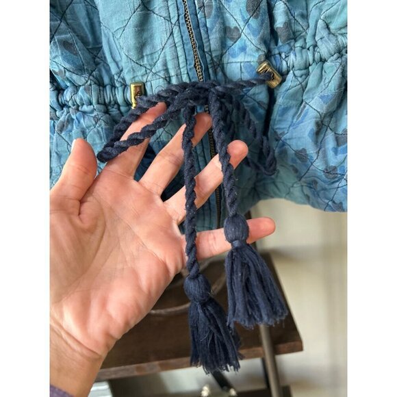 Cleobella Quilted Patchwork Lightweight Jacket Indigo Womens Size Small - Picture 9 of 14